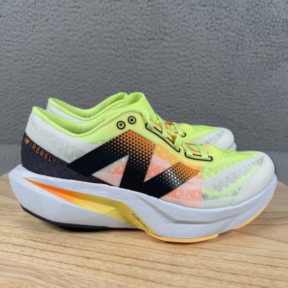 New Balance Shoes - New Balance Fuel Cell Rebel Womens 8.5 Lime Mango Road Running Shoes WFCXLA4